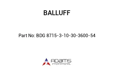 BDG 8715-3-10-30-3600-54									