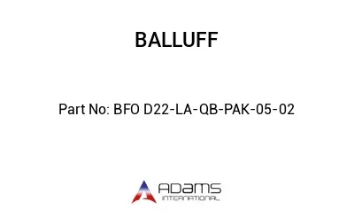 BFO D22-LA-QB-PAK-05-02									